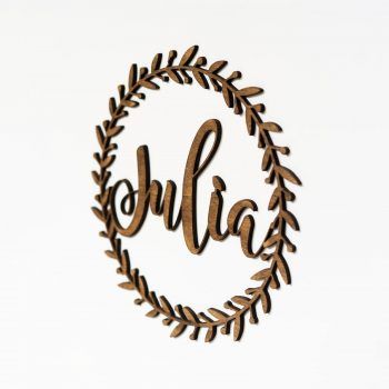 Nombre decorativo personalizado rama