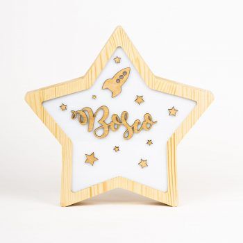 Lámpara Personalizada Estrella Cohete
