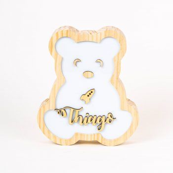 Lámpara personalizada osito Cohete