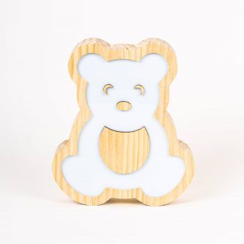 Lámpara osito quitamiedos madera