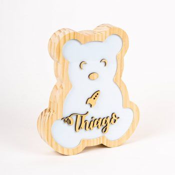 Lámpara personalizada osito Cohete