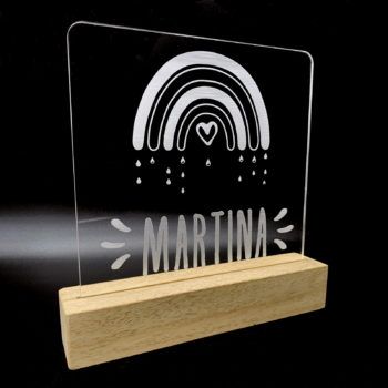 Lampara transparente arcoiris