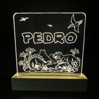 Lámpara Personalizada Transparente Jurassic