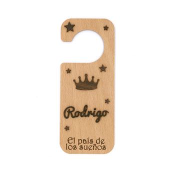 Placa decorativa de madera personalizada modelo corona 6